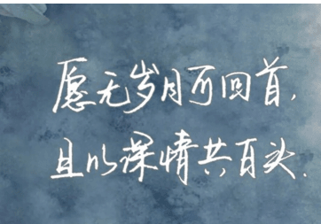 唯有珍惜即时的拥有。才会少留些遗憾