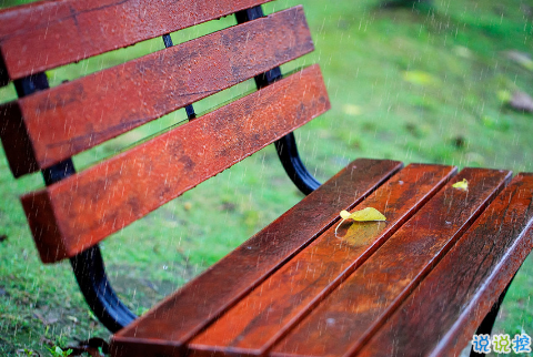 适合发朋友圈的下雨天说说 看。天在下雨;听。心在哭泣。3